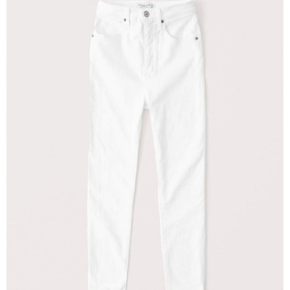 NWOT A&F 25S White High-Rise Skinny Ankle Jeans